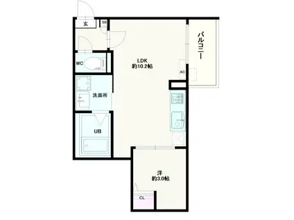 JACK ODAKAIX(1LDK/3階)の間取り写真