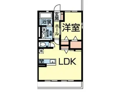 サウスブルー吉富II(1LDK/3階)の間取り写真
