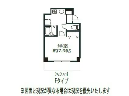 ドミール雑司が谷(1K/1階)の間取り写真