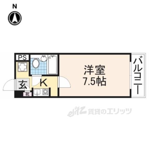 エスパシオ(1K/2階)の間取り写真