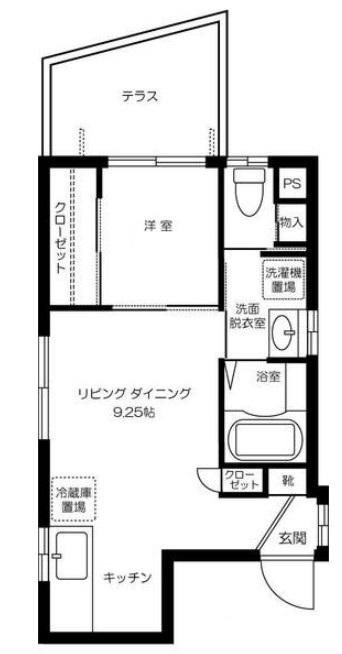ふーが北池袋(1DK/1階)の間取り写真