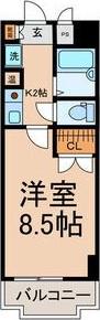 グレース河野(1K/2階)の間取り写真