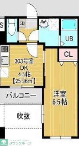 ベルオーブ大久保(1DK/3階)の間取り写真
