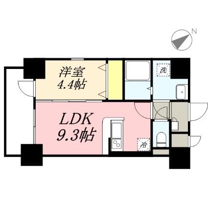 LEGEND大学通(1LDK/8階)の間取り写真