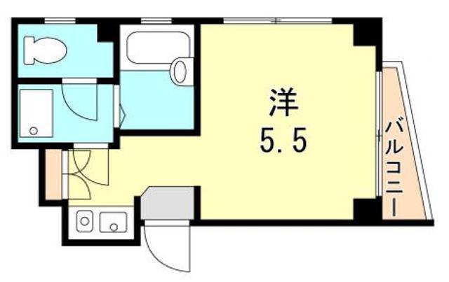 ニシオカマンション(ワンルーム/1階)の間取り写真