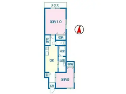 ファミリーマンション和田(2DK/1階)の間取り写真