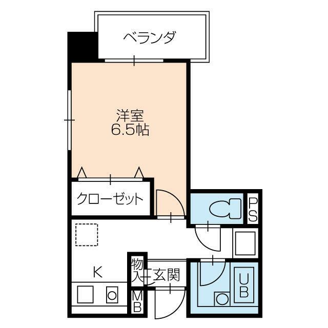 大竹ビル(1K/4階)の間取り写真