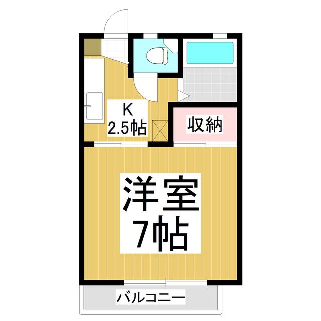 シャンポール本郷(1K/1階)の間取り写真