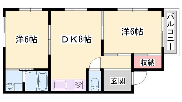 コーポヨシダ(2DK/3階)の間取り写真