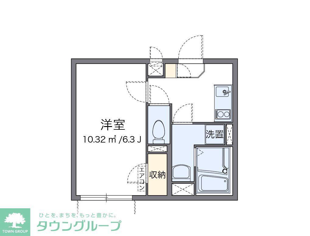 クレイノMARUMI(1K/1階)の間取り写真