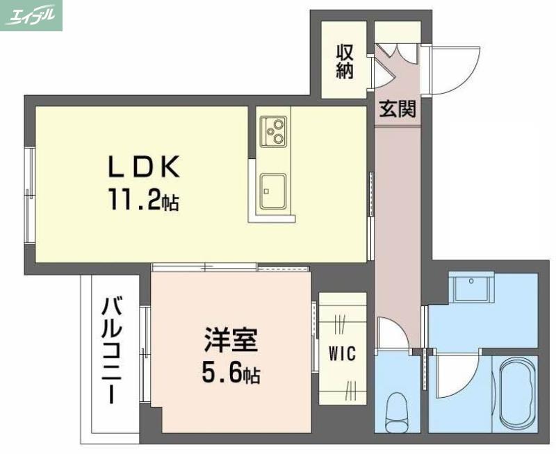アメリス(1LDK/3階)の間取り写真