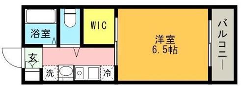 FLAT福井A棟(1K/1階)の間取り写真