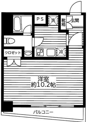 ベルザ桜木(1K/2階)の間取り写真