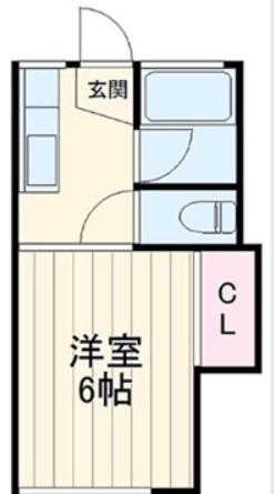 シリウス(1K/1階)の間取り写真