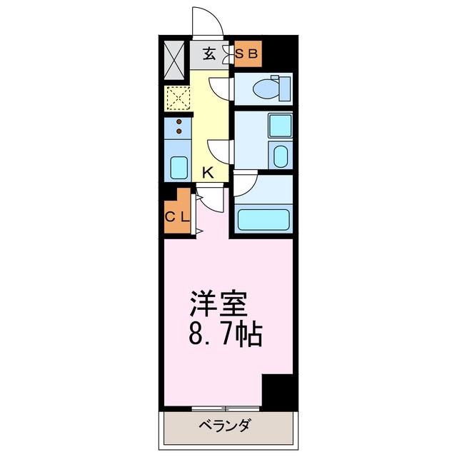 コントレイルりんくう常滑(1K/1階)の間取り写真