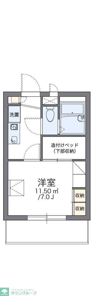 レオパレスチェリーガーデンA(1K/2階)の間取り写真