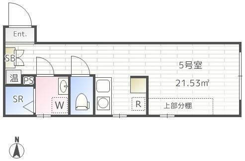 翔 つばさ(ワンルーム/3階)の間取り写真