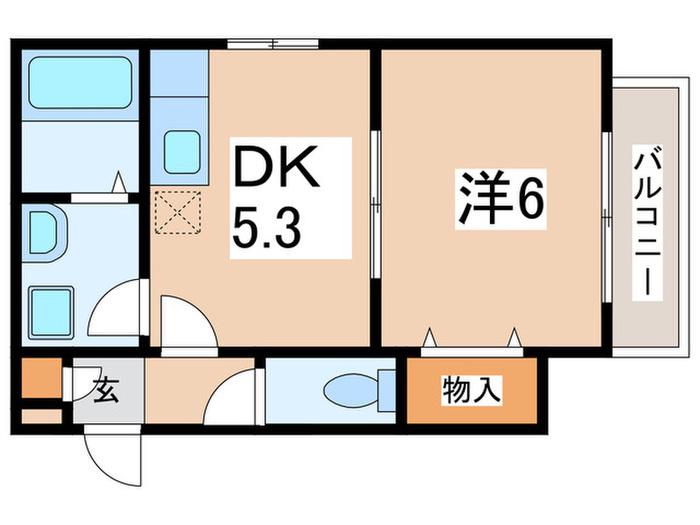 コニット武庫之荘(1DK/2階)の間取り写真