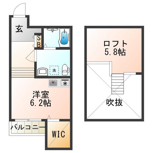 JOYFUL・HOUSE今川(ワンルーム/2階)の間取り写真