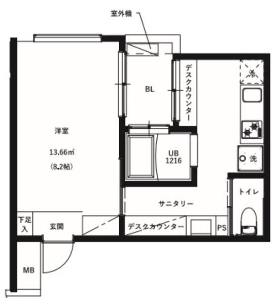 REVE大津朝倉(ワンルーム/3階)の間取り写真