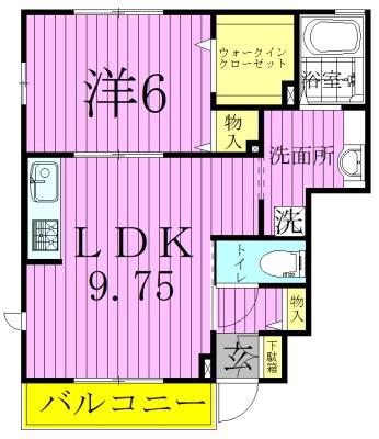 G-AN(1LDK/1階)の間取り写真