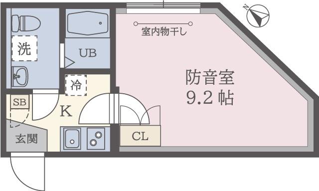 コンポジット荻窪ラシクラス(1K/2階)の間取り写真