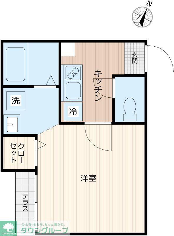 ヴァイン指扇(1K/2階)の間取り写真