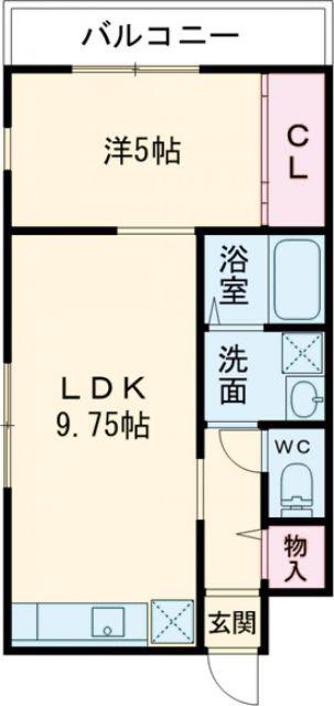 シエルグランデ招提元町II(1LDK/2階)の間取り写真
