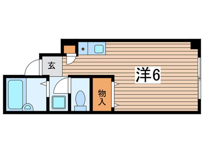 ペリエ新松戸(ワンルーム/1階)の間取り写真