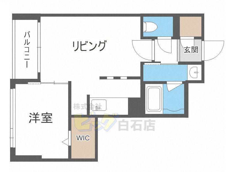 ノルデスタパークムーン(1LDK/4階)の間取り写真