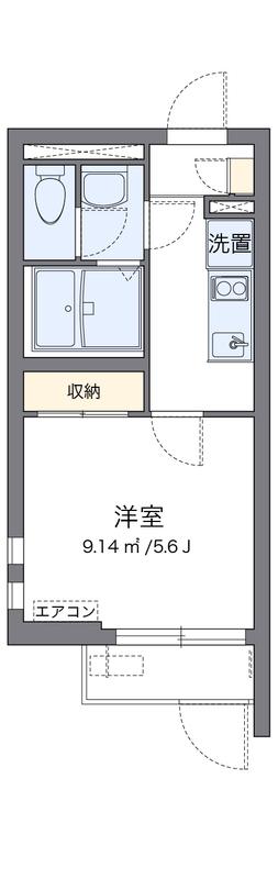 クレイノBUONO(1K/1階)の間取り写真