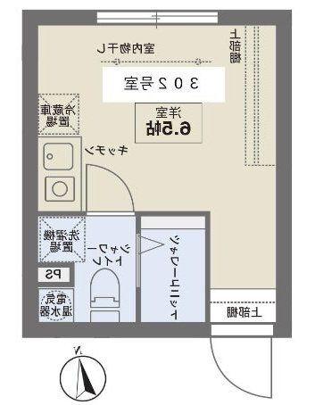 ココフラット笹塚III(ワンルーム/2階)の間取り写真