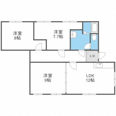 コーポ福田 I(3LDK/2階)の間取り写真