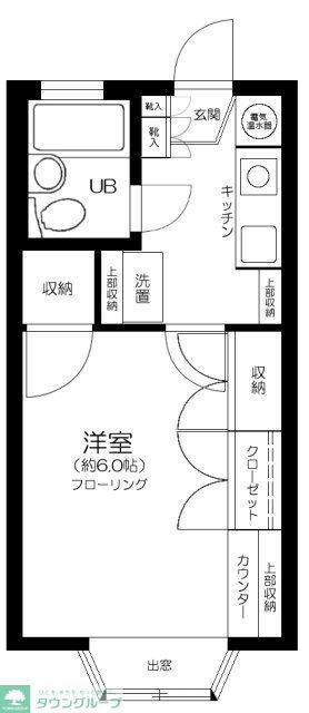 メゾン大野III(1K/2階)の間取り写真