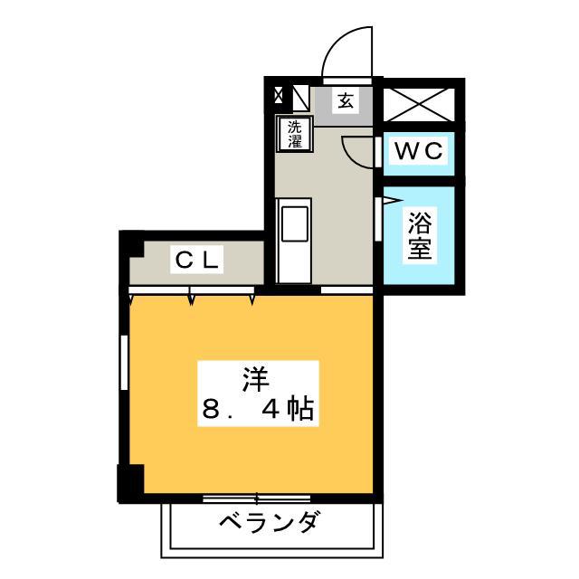フォレストコーポ(1K/2階)の間取り写真