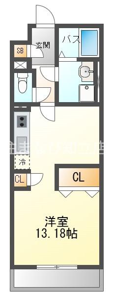 S-LIFE刈谷HIROKOJI(ワンルーム/3階)の間取り写真