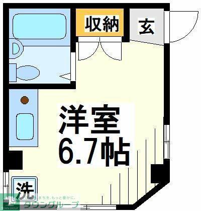 レインジア東林間(ワンルーム/2階)の間取り写真