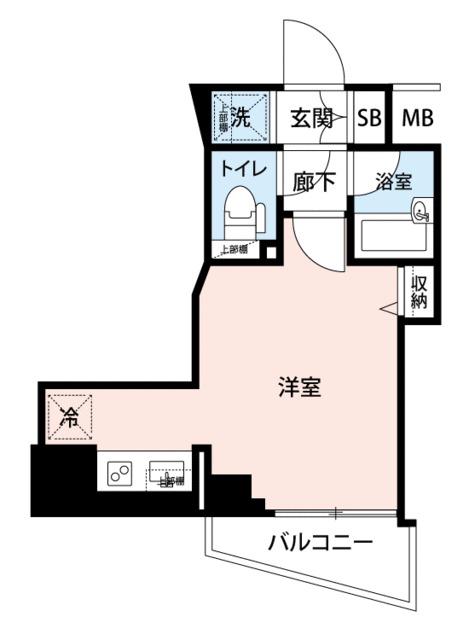 マイナビSTAY蒲田6(ワンルーム/4階)の間取り写真