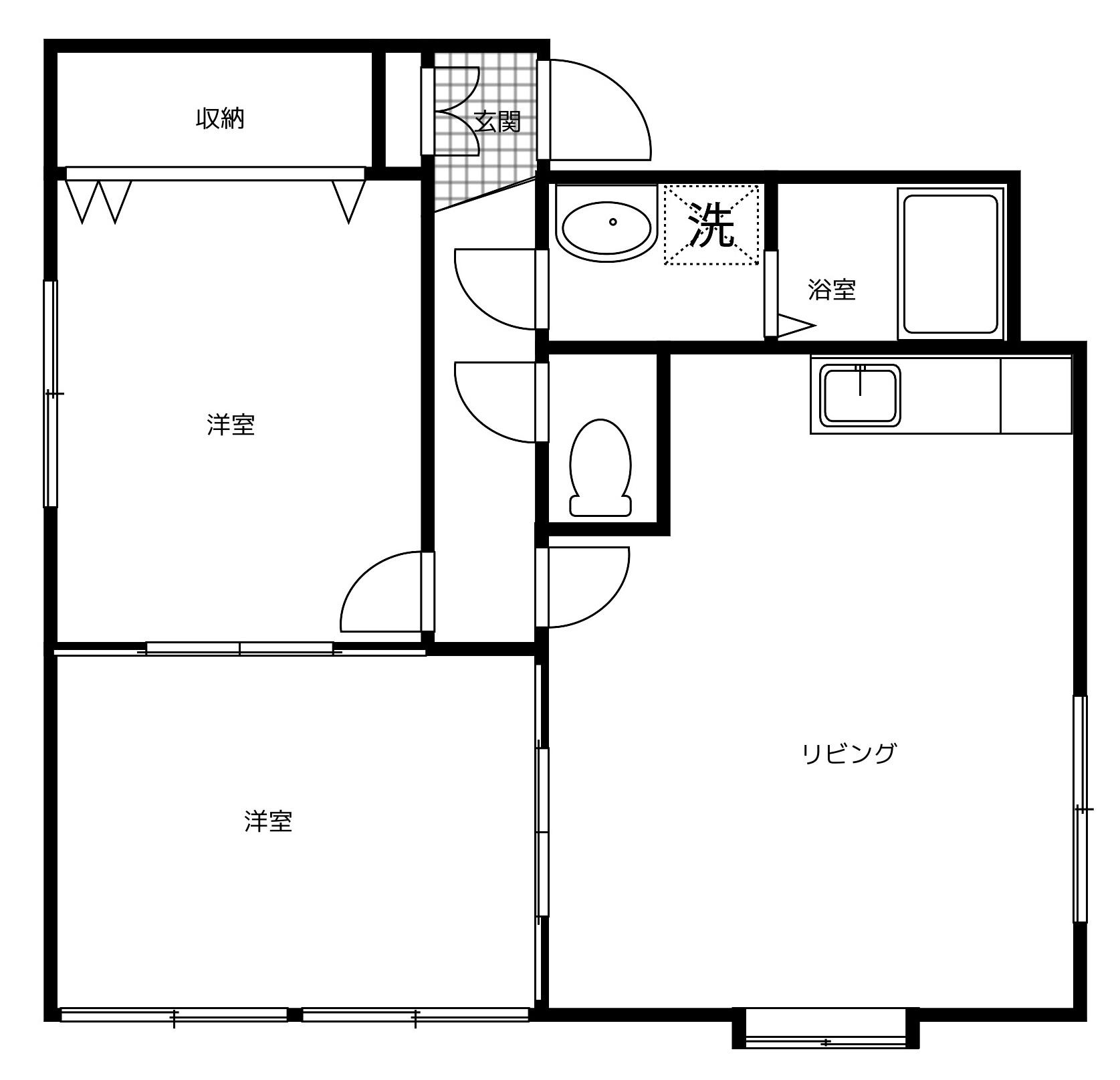 PR N3(2LDK/2階)の間取り写真