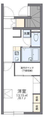 レオパレスピュア(1K/1階)の間取り写真