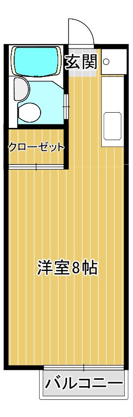 ニュー栃木ハイツ5号(ワンルーム/1階)の間取り写真