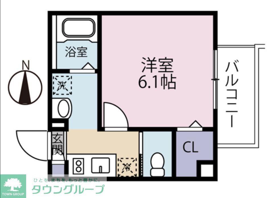 リヴェール高砂(1K/2階)の間取り写真