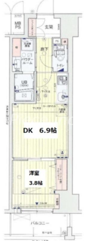 レオンコンフォート本町東2(1DK/5階)の間取り写真