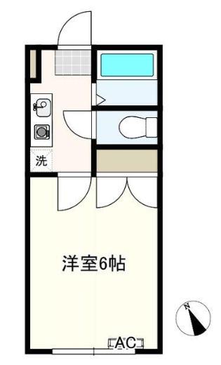グリーンハイツ1番館(1K/1階)の間取り写真