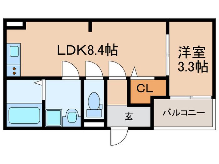 COCON GRANDJOUR尼崎市水堂町(1LDK/2階)の間取り写真