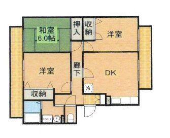 オリーブ泉ヶ丘II(3DK/3階)の間取り写真