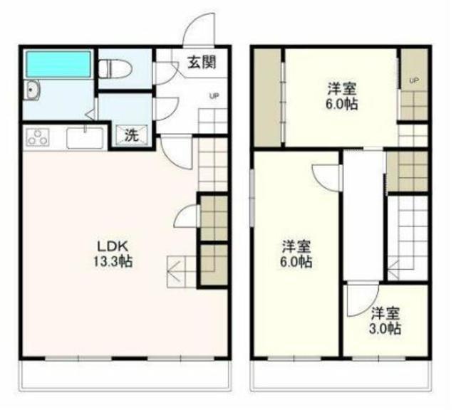 シャトーDEベルエポック(3LDK/3階)の間取り写真