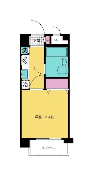 AS ONE 東蒲田レジデンス(ワンルーム/2階)の間取り写真