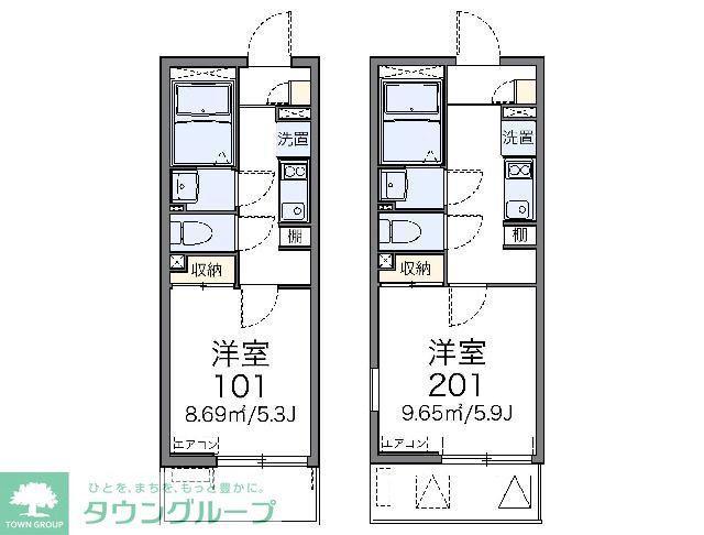 レオネクスト赤堤グランデ(1K/2階)の間取り写真