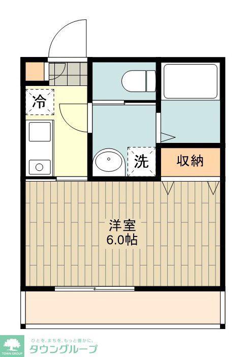 フルセイル羽衣町(1K/1階)の間取り写真